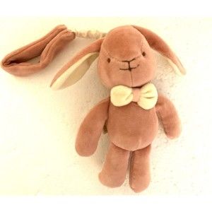 MiYim Mi Yim Bunny Pink Mauve Simply Organic Stroller Toy Rattles